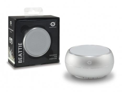 CONCEPTRONIC BEATTIE 01S, 3 W, 150 - 20000 Hz, Trådløs, Bluetooth/ USB,  Micro-USB,  Sølv (BEATTIE 01S)