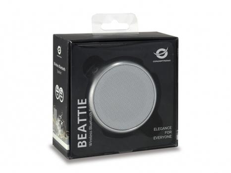 CONCEPTRONIC BEATTIE 01S, 3 W, 150 - 20000 Hz, Trådløs, Bluetooth/ USB,  Micro-USB,  Sølv (BEATTIE 01S)