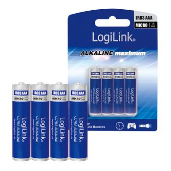 LOGILINK Battery, Ultra Power Alkaline  (LR03B4)