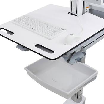 ERGOTRON n StyleView Cart - Sliding Worksurface - Cart - for LCD display / PC equipment - medical - aluminium,  zinc-plated steel, high-grade plastic - screen size: up to 24" (SV41-6320-0)