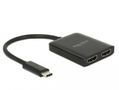 DELOCK Deloc USB-C - 2 x HDMI / Thunderbolt 3 kompatibel 4K
