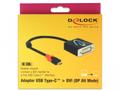 DELOCK Adapter USB Type-Câ?¢ male > DVI female (DP Alt Mode) 4K 30 Hz