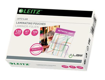 LEITZ Lamination pouch A7 125 mic. Box of 100 (33805)