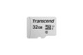 TRANSCEND 300S, 32 GB, MicroSDHC, Klasse 10, UHS-I, 95 MB/s, Sølv