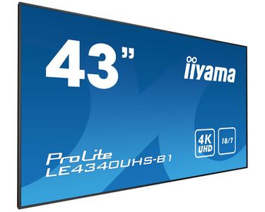 IIYAMA 43inch  LCD UHD - 43inch 3840 x 2160, 4K UHD AMVA3 panel (LE4340UHS-B1)
