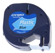 DYMO S0721650 91205 LetraTAG Plastic tape [12mm x 5.5m Vinyl Blue]