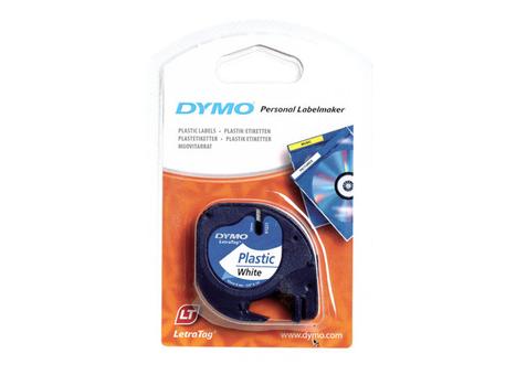 DYMO LetraTAG Tape / 12mm x 4m / Plastic White (S0721610)
