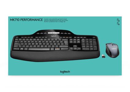 LOGITECH MK710 Wireless Desktop - US - Tastatur & Mus sæt - Amerikansk engelsk - Sort (920-002442)