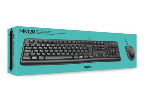 Logitech Desktop MK120 - tastatur- og mussett - QWERTY - US International Inn-enhet (920-002562)