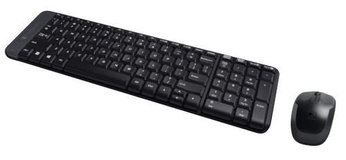 LOGITECH Wireless Combo MK220 - UK - Tastatur & Mus sæt - Engelsk - Sort (920-003161)