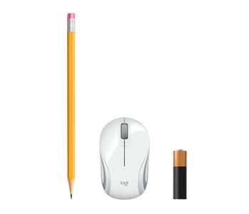 LOGITECH M187 Wireless Mini Mouse White - Mus - Optisk - 3 knapper - Hvid (910-002735)