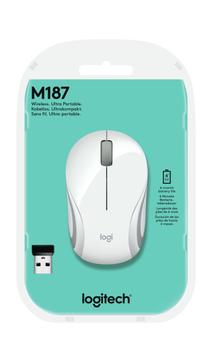 LOGITECH M187 WRLS MINI MOUSE - WHITE . WRLS (910-002735)
