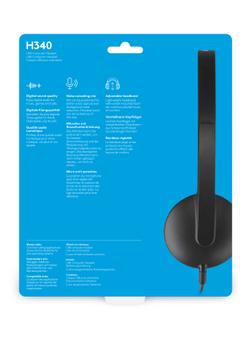 LOGITECH H340 USB COMPUTER HEADSET BLACK . ACCS (981-000475)