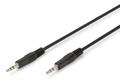 DIGITUS cable Audio Cable - 3.5mm Stereo Male to Male, 2,5 m