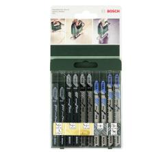 BOSCH 10 dele Stiksavsklinge-sæt T-skaft T 101 B (2x) T 144 D (2x) T 119 BO (2x) T 118 A (2x) T 127 D (2x) (2609256746)