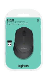 LOGITECH M280 Wireless Mouse - Black - Mus - Optisk - 3 knapper - Sort (910-004287)