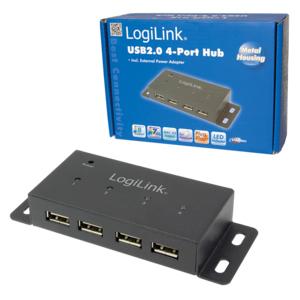 LOGILINK USB 2.0 Hub, 4-port, metal,  (UA0141A)