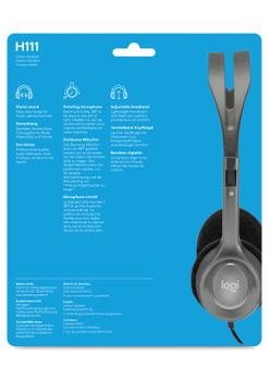 LOGITECH STEREO HEADSET H111 ANALOG - EMEA                    IN ACCS (981-000593)