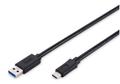 ASSMANN Electronic USB CABLE TYPE C TO A M/M 1.0M SUPER SPEED UL BL CABL
