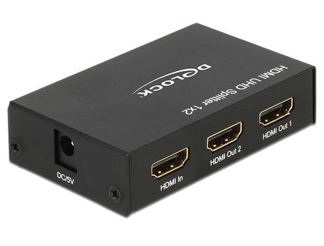 DELOCK HDMI Splitter 1 Eingang -> 2 HDMI Ausgänge 4K (18682)