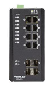 BLACK BOX LIE1014A, Administreret,  Gigabit Ethernet (10/ 100/ 1000),  Fuld dupleks, Strøm over Ethernet (PoE) Support, Vægmontering (LIE1014A)