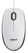 LOGITECH Corded Mouse M100 White For Desktops