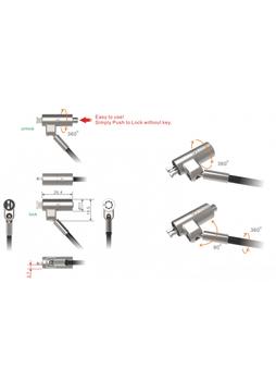 PORT DESIGNS Security Cable Keyed, Nano slot /901215 (901215)