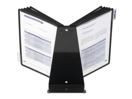 DURABLE VARIO TABLE 10 registersystem bordmodel i A4 med 10 lommer i farven sort (557001)