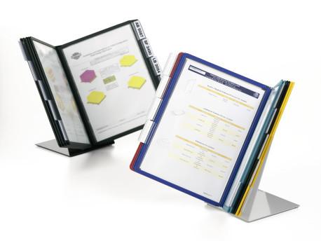 DURABLE VARIO TABLE 10 registersystem bordmodel i A4 med 10 lommer i farven sort (557001)