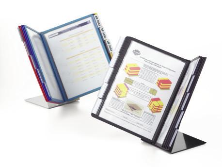 DURABLE VARIO TABLE 10 registersystem bordmodel i A4 med 10 lommer i farven sort (557001)