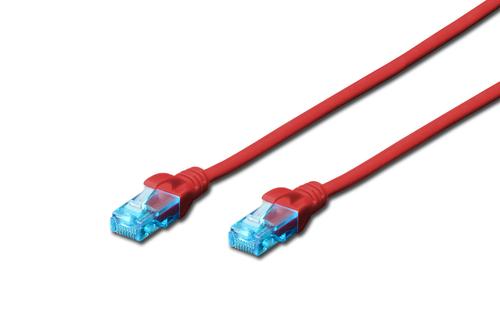 DIGITUS Patchkabel RJ45 U/UTP Cat5e 2.00m rot Hebelschutz (DK-1512-020/R)