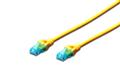 DIGITUS U-UTP PatchCord Cat5e. CCA. Yellow. 1.0m