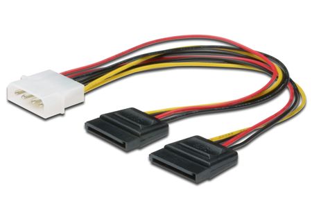 ASSMANN Electronic Internal Y-splitter Power Supply Cable 0.2m. IDE - (AK-430400-002-S)