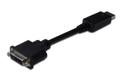 DIGITUS Displayport adaptor kabel, Displayport han: DVI hun, 0,15m, sort