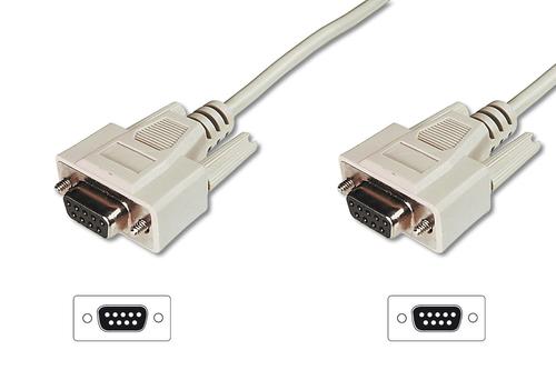 DIGITUS Seriel kabel 3,0 m,, (D-Sub 9 hun:D-Sub 9 hun), Støbt hus, fingerskrue. grå (AK-610106-030-E)