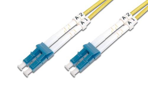 DIGITUS FO Cable 9/125µ. OS2. LC/LC. Yellow. 1.0m (DK-2933-01)