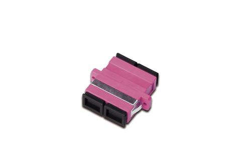 DIGITUS FO coupler duplex SC to SC MM OM4 color violet ceramic sleeve polymer housing incl. screws NS (DN-96018-1)