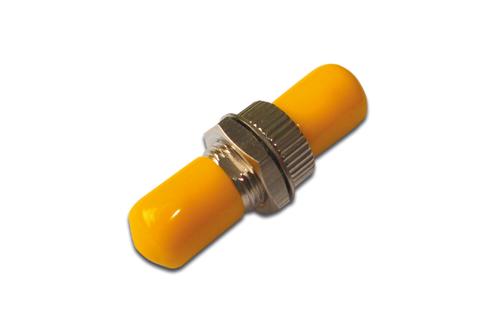 DIGITUS ST-ST Simplex Coupler Zirconia Ceramic S, leeve, Metal housing, with yellow caps, Singlemode (DN-96001-1)