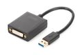 DIGITUS USB 3.0 to DVI Adapter - ekstern videoadapter - sort