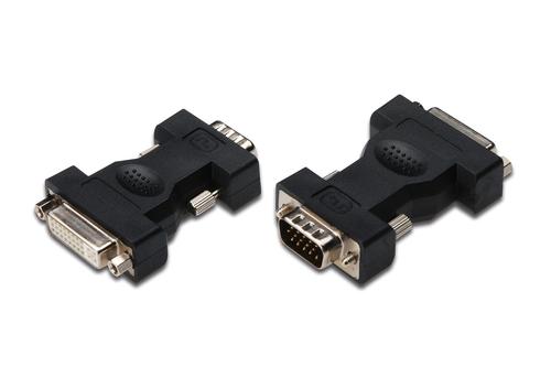 ASSMANN Electronic DVI adapter. DVI(24+5) - HD15 F/M.  DVI-I dual lin Factory Sealed (AK-320505-000-S)