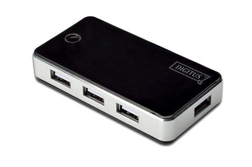 DIGITUS USB 2.0 7-Port Hub black incl. ext. Power Supply 5V , 1m (DA-70222)