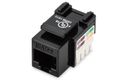 DIGITUS Cat5e Keystone Jack. Unshielded RJ45 to LSA. Black