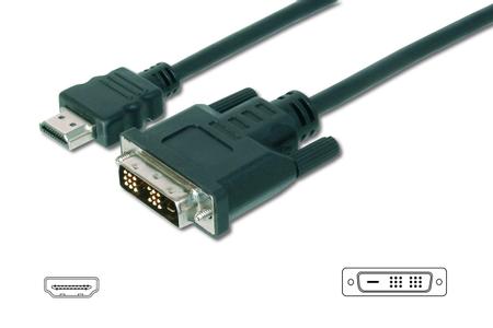 ASSMANN Electronic HDMI kabel sort 10,0m, (HDMI Han: DVI Han) (931640)