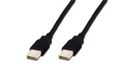 ASSMANN Electronic USB 2.0 kabel 1,0m, Basic, sort, (A han:A han) støbte stik