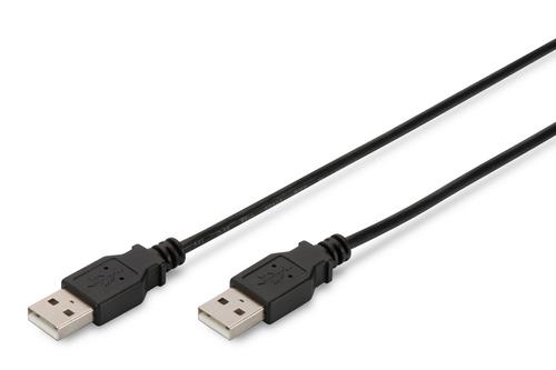 ASSMANN Electronic USB 2.0 kabel 3,0m, Classic, sort, (A han:A han) støbte stik (960023)