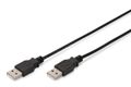 ASSMANN Electronic USB 2.0 kabel 5,0m, Classic, sort, (A han:A han) støbte stik