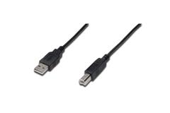 DIGITUS USB 2.0 kabel, USB-A: Han - USB-B: Han, 1,8m, 2x skærm, Sort