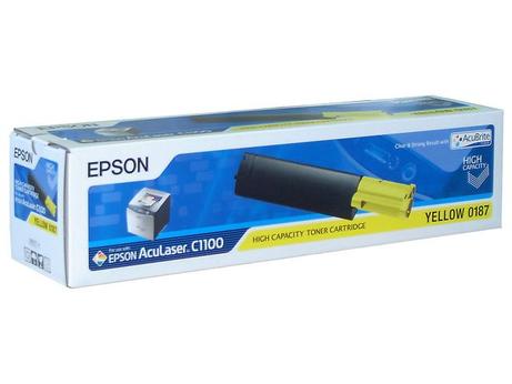 Epson 0187 - høykapasitets - gul - original - tonerpatron (C13S050187)