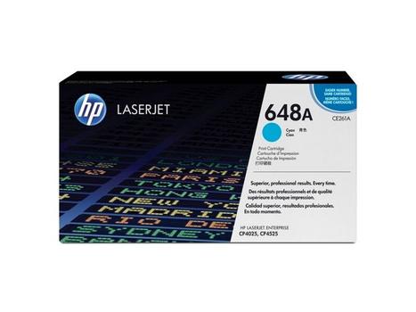HP 648A Color LaserJet original toner cartridge cyan standard capacity 11.000 pages 1-pack (CE261A)