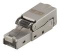 DELTACO RJ45 plug Cat6A, shielded, tool-less, metal